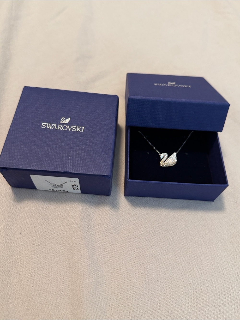 Swarovski Iconic Silver Swan Crystal Pendant Necklace